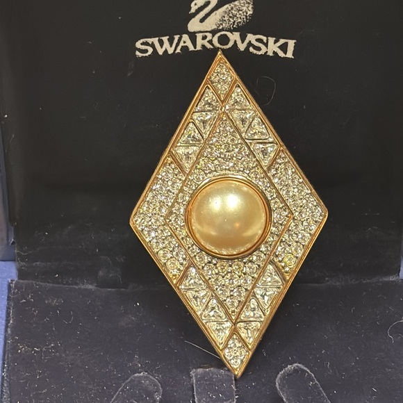 Swarovski S.A.L. Geometric Crystal Brooch Pin - Picture 2 of 6